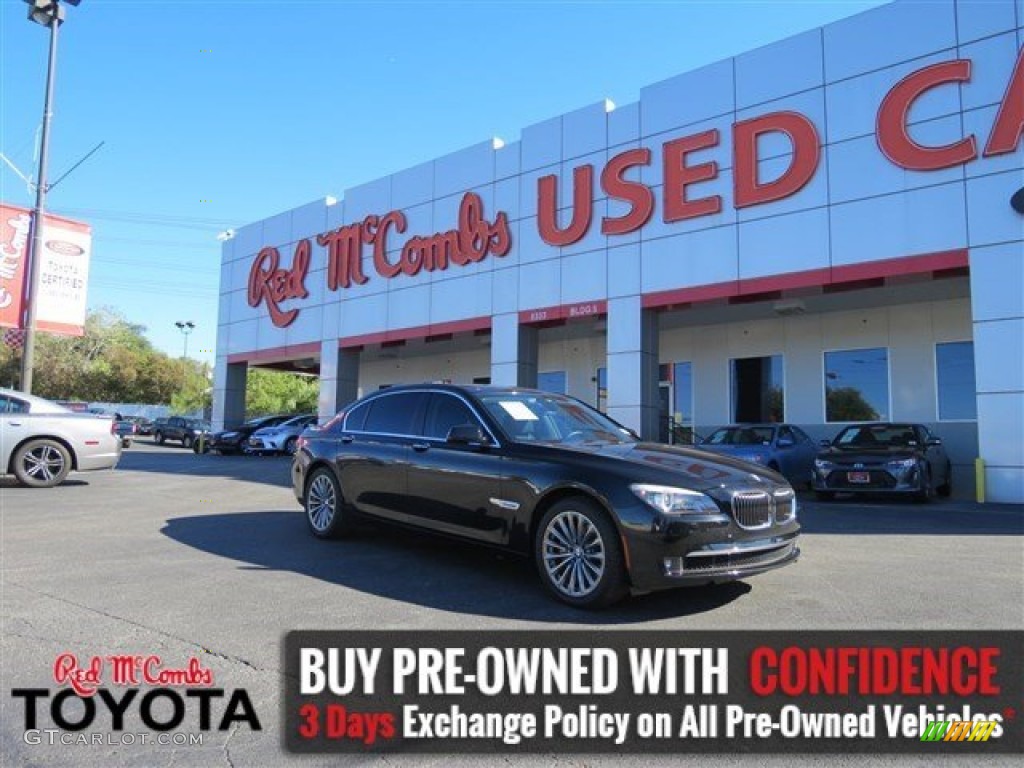 2012 7 Series 740Li Sedan - Jet Black / Saddle/Black photo #1
