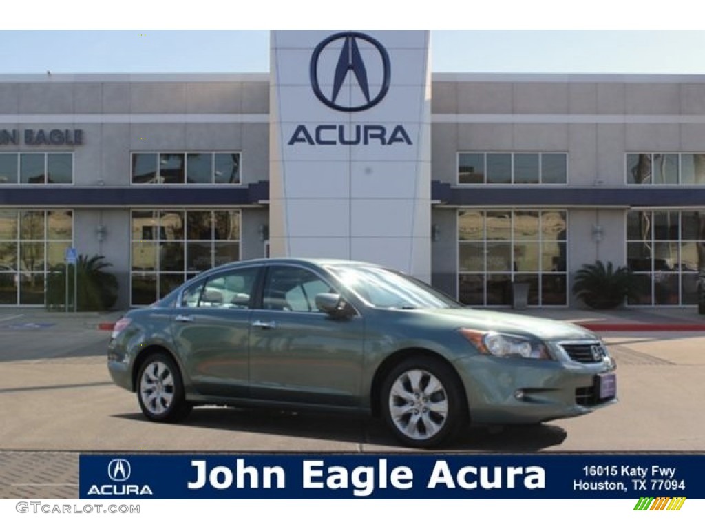 2010 Accord EX-L V6 Sedan - Mystic Green Metallic / Black photo #1