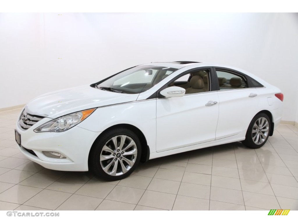 Shimmering White 2013 Hyundai Sonata Limited 2.0T Exterior Photo #108242828