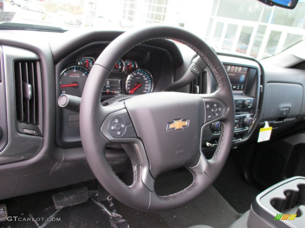 2016 Chevrolet Silverado 1500 LT Z71 Double Cab 4x4 Dark Ash/Jet Black Steering Wheel Photo #108246561