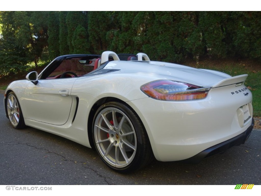 Carrara White Metallic 2016 Porsche Boxster Spyder Exterior Photo #108247515