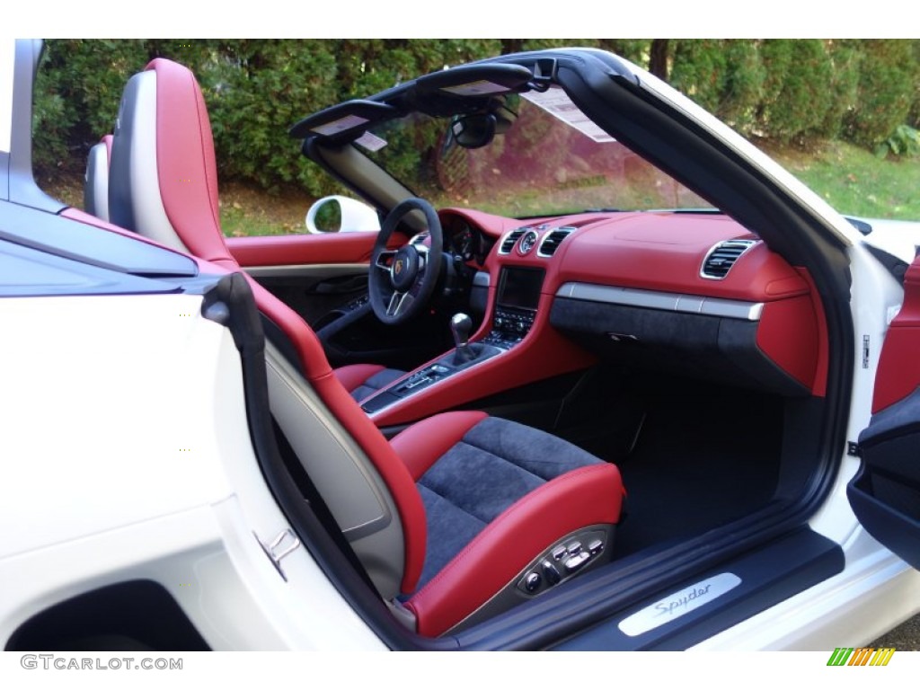 2016 Porsche Boxster Spyder Garnet Red/Black Dashboard Photo #108247833
