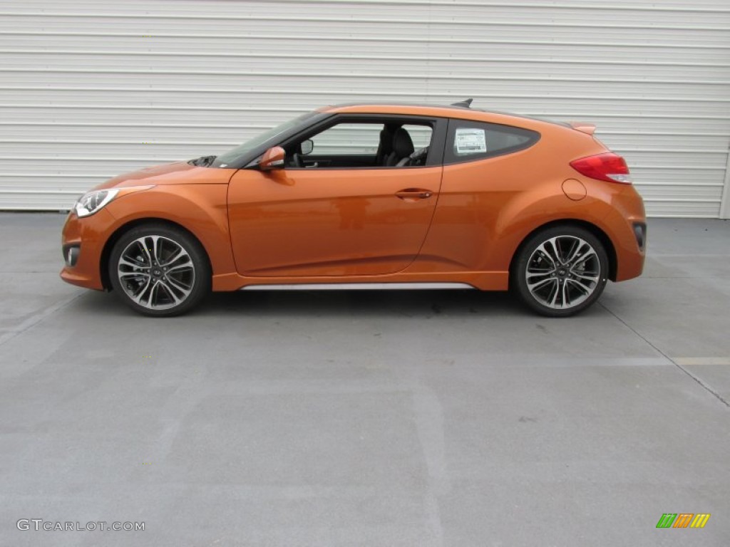 2016 Veloster Turbo - Vitamin C / Black photo #6