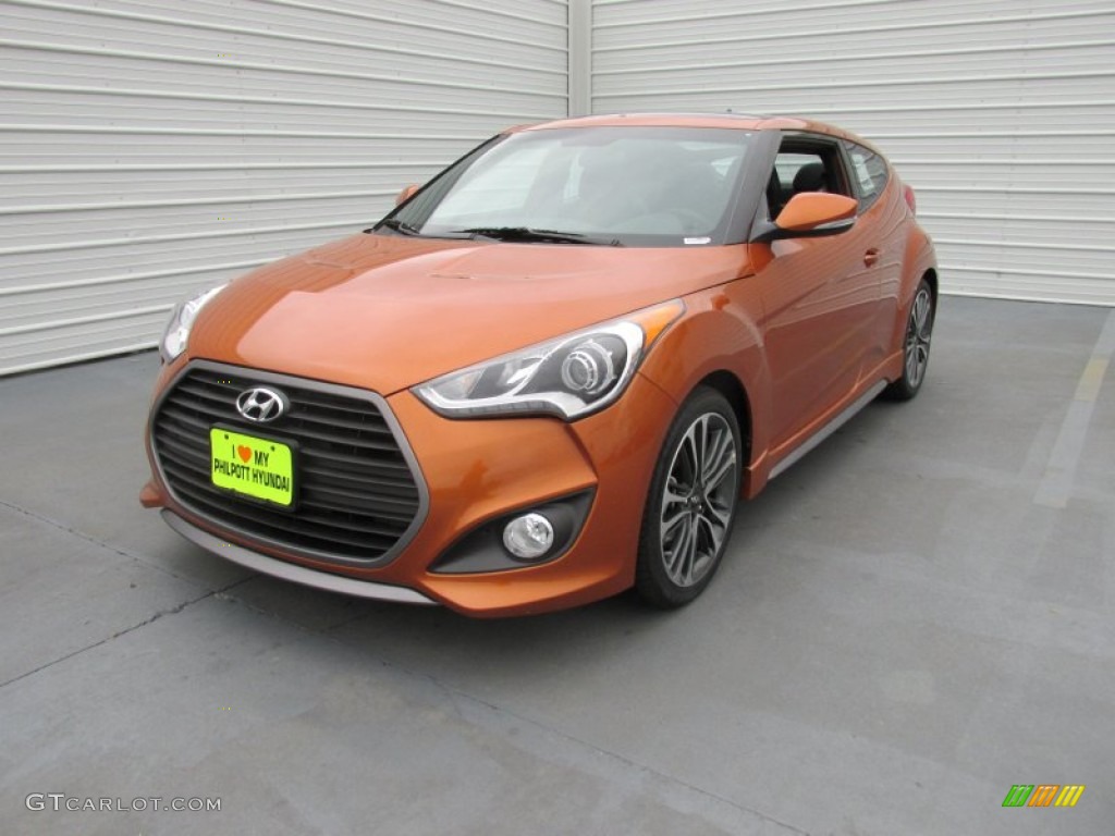 2016 Veloster Turbo - Vitamin C / Black photo #7