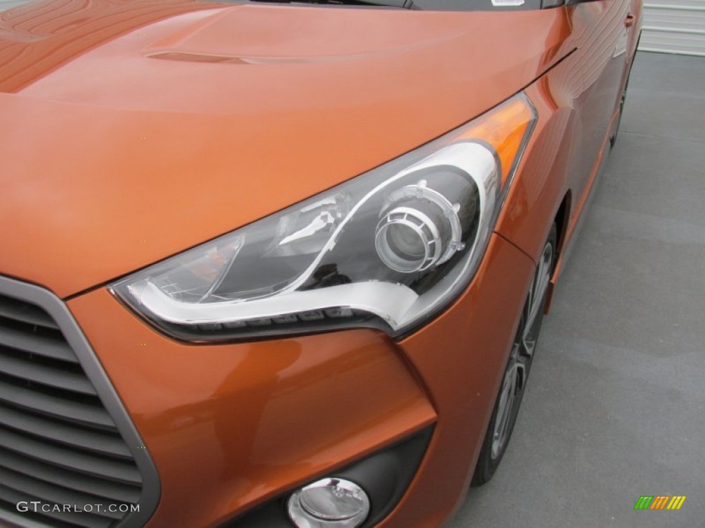 2016 Veloster Turbo - Vitamin C / Black photo #9