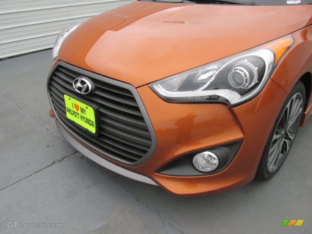 2016 Veloster Turbo - Vitamin C / Black photo #10