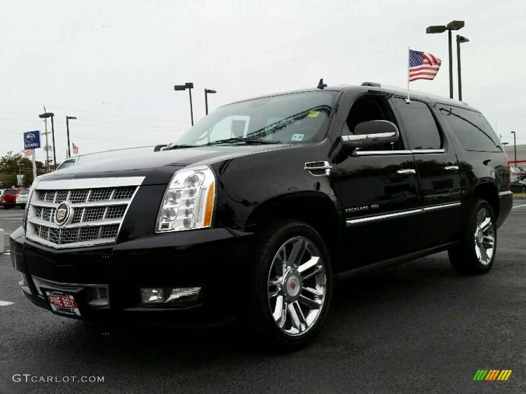 2014 Escalade ESV Platinum AWD - Black Raven / Ebony/Ebony photo #1