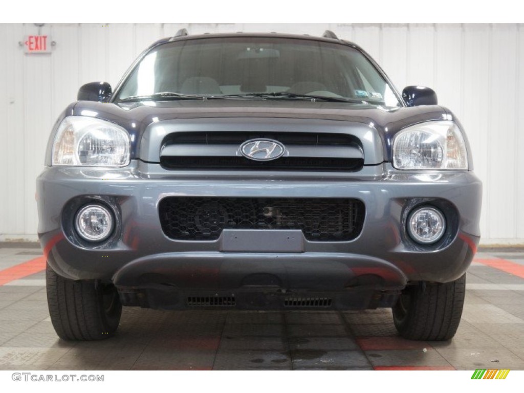 2005 Santa Fe LX 3.5 4WD - Moonlit Blue / Gray photo #4