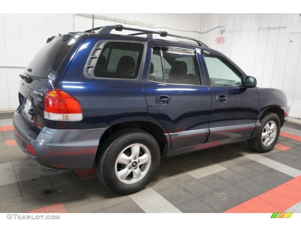 2005 Santa Fe LX 3.5 4WD - Moonlit Blue / Gray photo #7