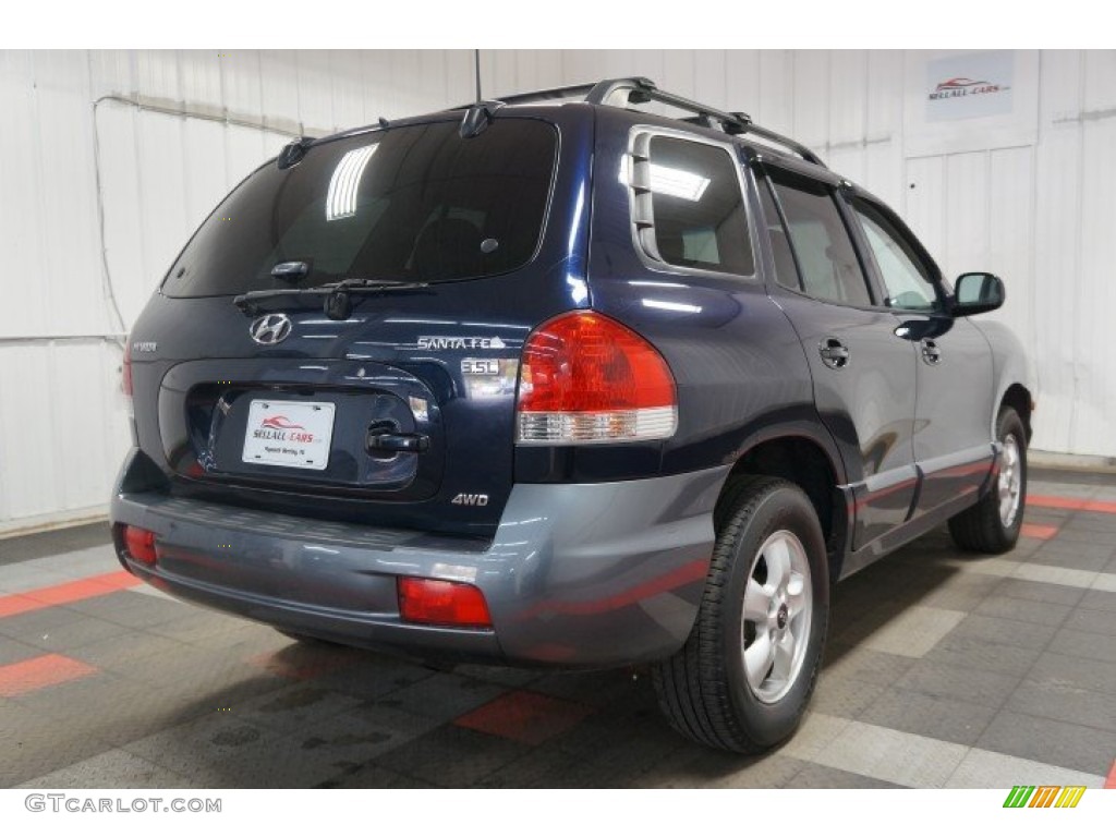 2005 Santa Fe LX 3.5 4WD - Moonlit Blue / Gray photo #8