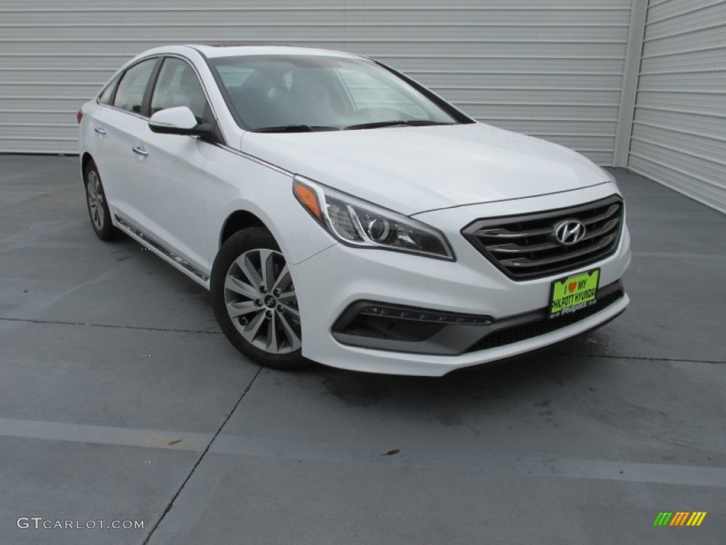 2016 Sonata Sport - Quartz White Pearl / Black photo #1