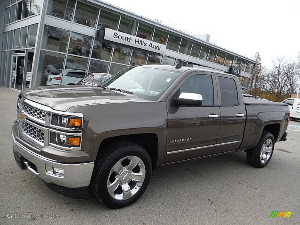 2014 Silverado 1500 LTZ Double Cab 4x4 - Brownstone Metallic / Cocoa/Dune photo #1