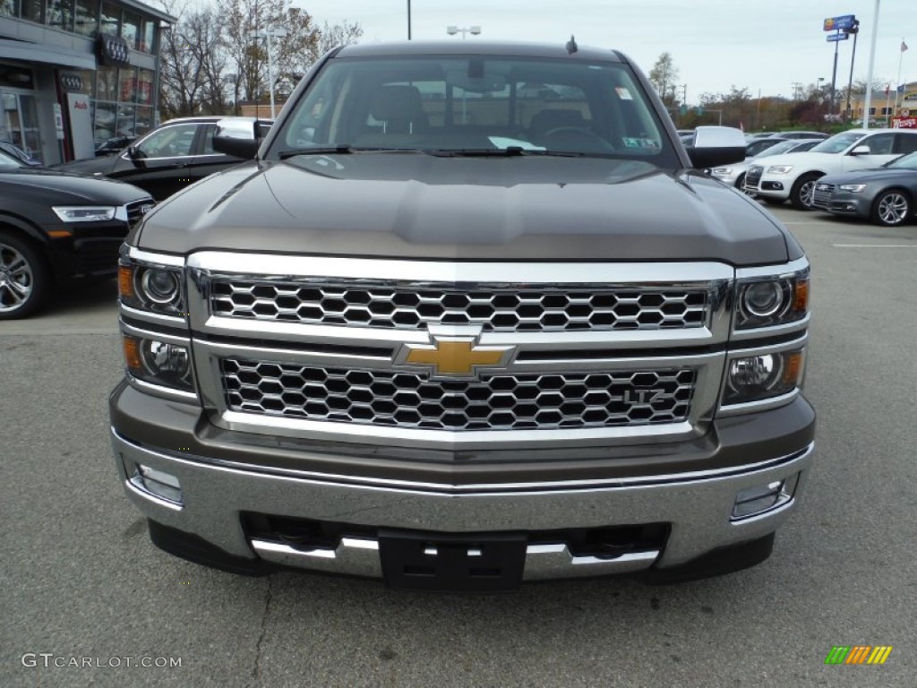 2014 Silverado 1500 LTZ Double Cab 4x4 - Brownstone Metallic / Cocoa/Dune photo #7