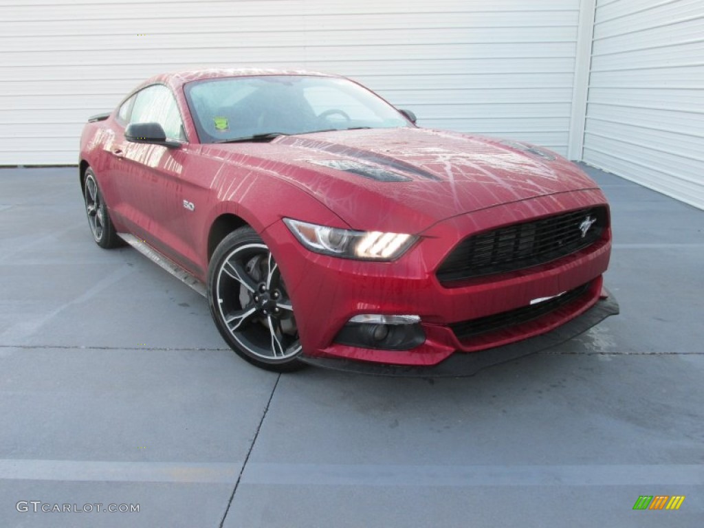 2016 Mustang GT/CS California Special Coupe - Ruby Red Metallic / California Special Ebony Black/Miko Suede photo #2