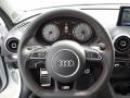 2016 Audi S3 Black/Magma Red Interior Steering Wheel Photo