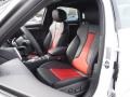 2016 Audi S3 Black/Magma Red Interior Front Seat Photo