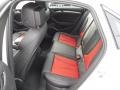 2016 Audi S3 Black/Magma Red Interior Rear Seat Photo