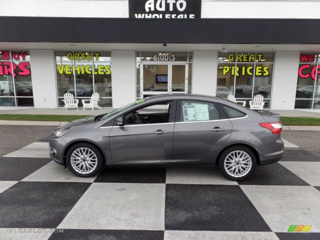 2013 Focus Titanium Sedan - Sterling Gray / Charcoal Black photo #1