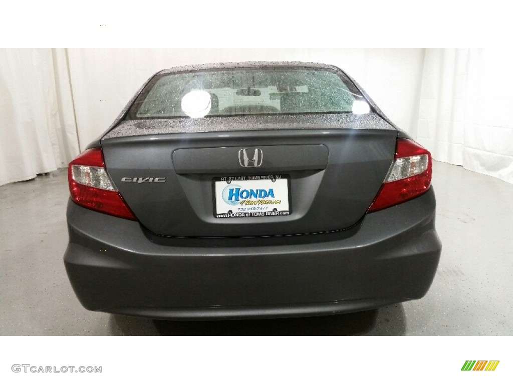 2012 Civic EX Sedan - Polished Metal Metallic / Gray photo #13