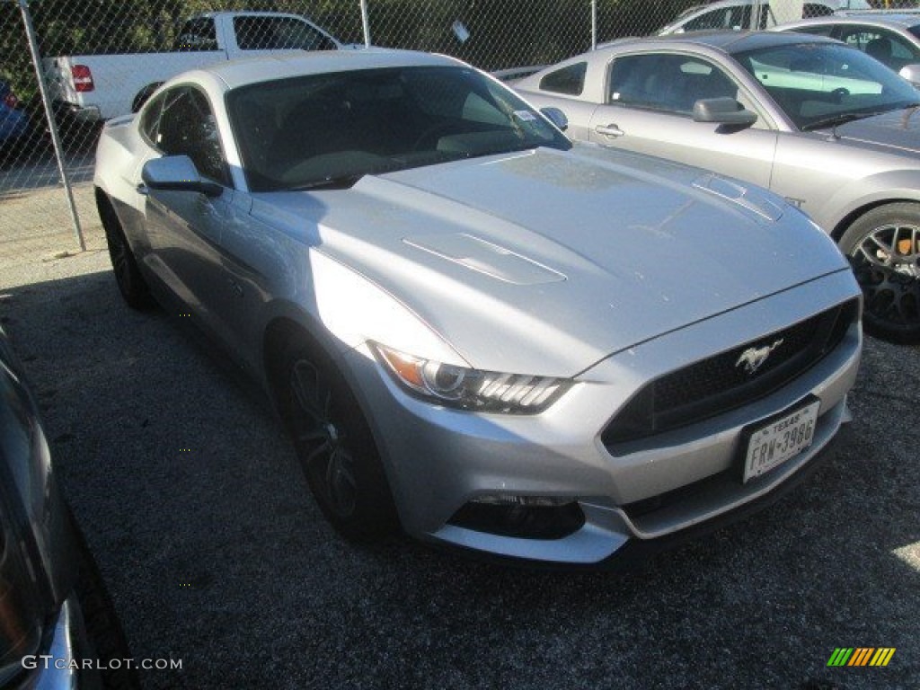 2015 Mustang GT Coupe - Ingot Silver Metallic / Ebony photo #1