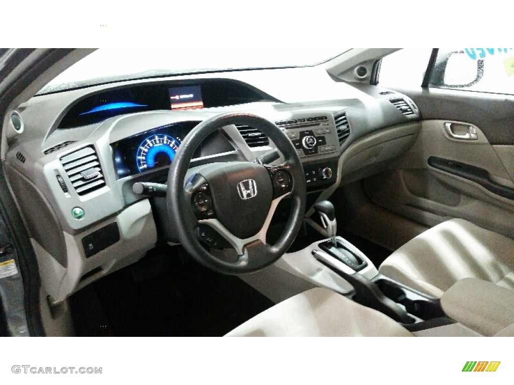 2012 Civic EX Sedan - Polished Metal Metallic / Gray photo #22