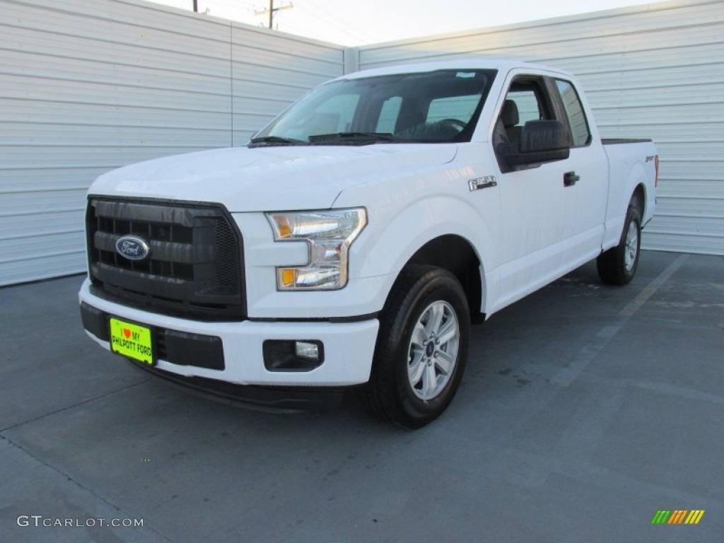 2015 F150 XL SuperCab - Oxford White / Medium Earth Gray photo #7