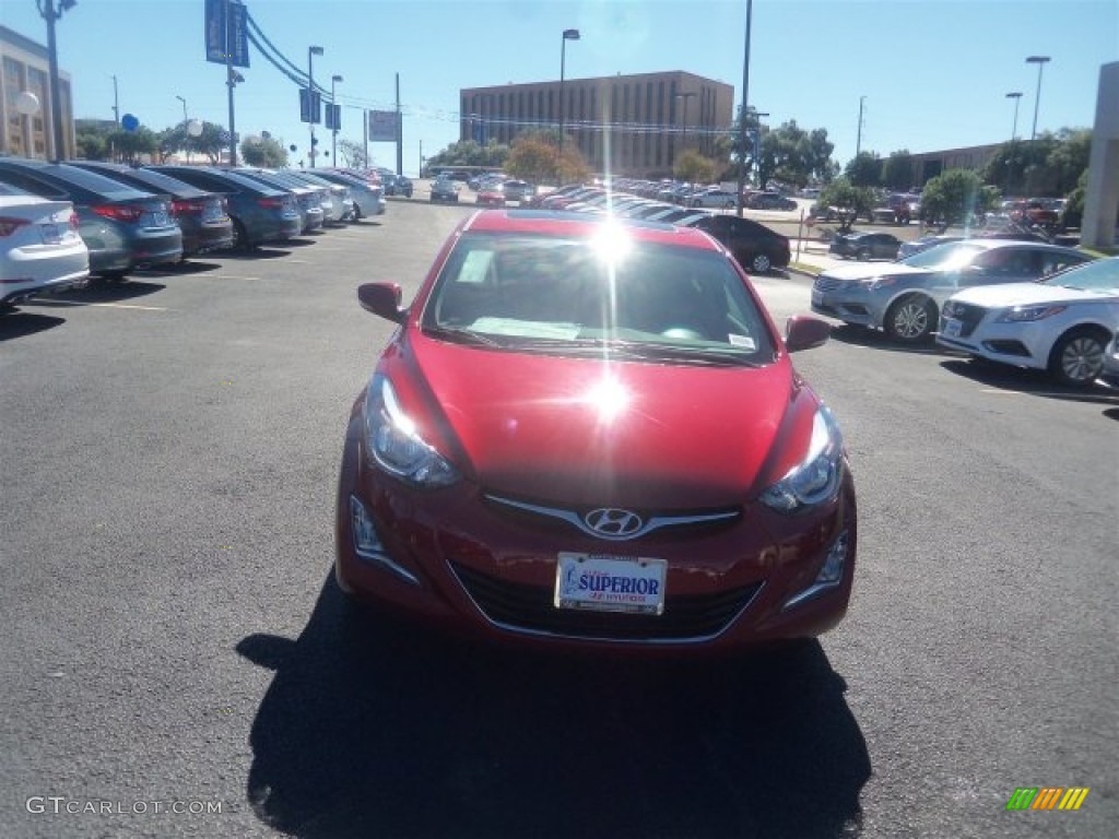 2016 Elantra Value Edition - Red / Beige photo #4