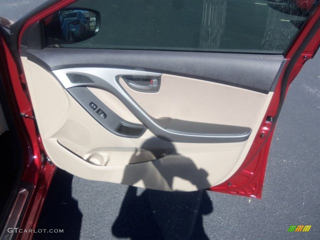 2016 Elantra Value Edition - Red / Beige photo #12