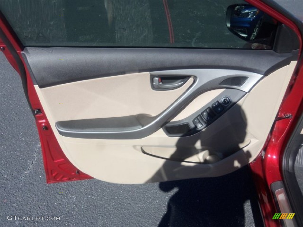 2016 Elantra Value Edition - Red / Beige photo #22