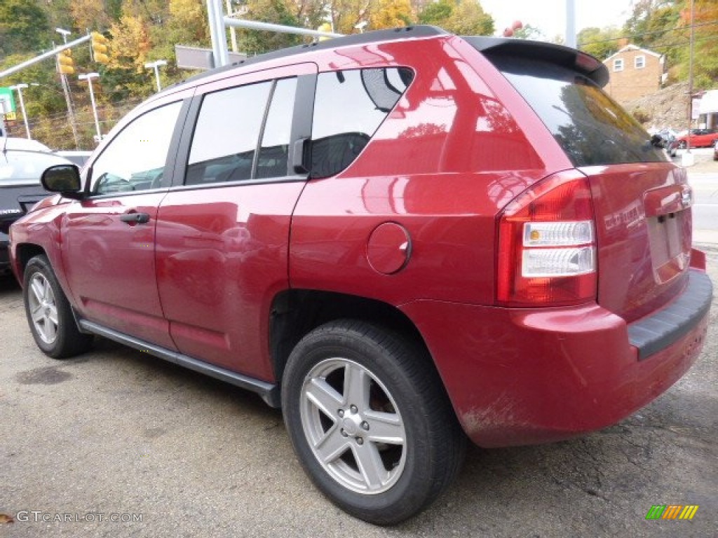 2007 Compass Sport - Inferno Red Crystal Pearlcoat / Pastel Slate Gray photo #4