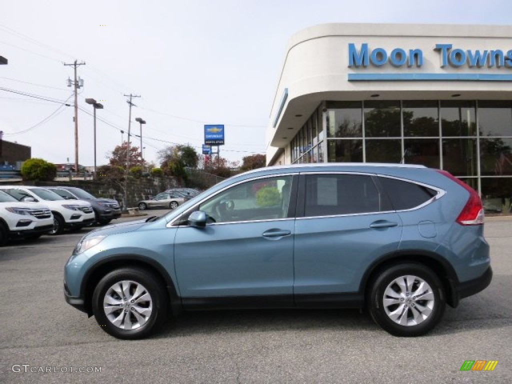 2014 CR-V EX-L AWD - Mountain Air Metallic / Beige photo #2