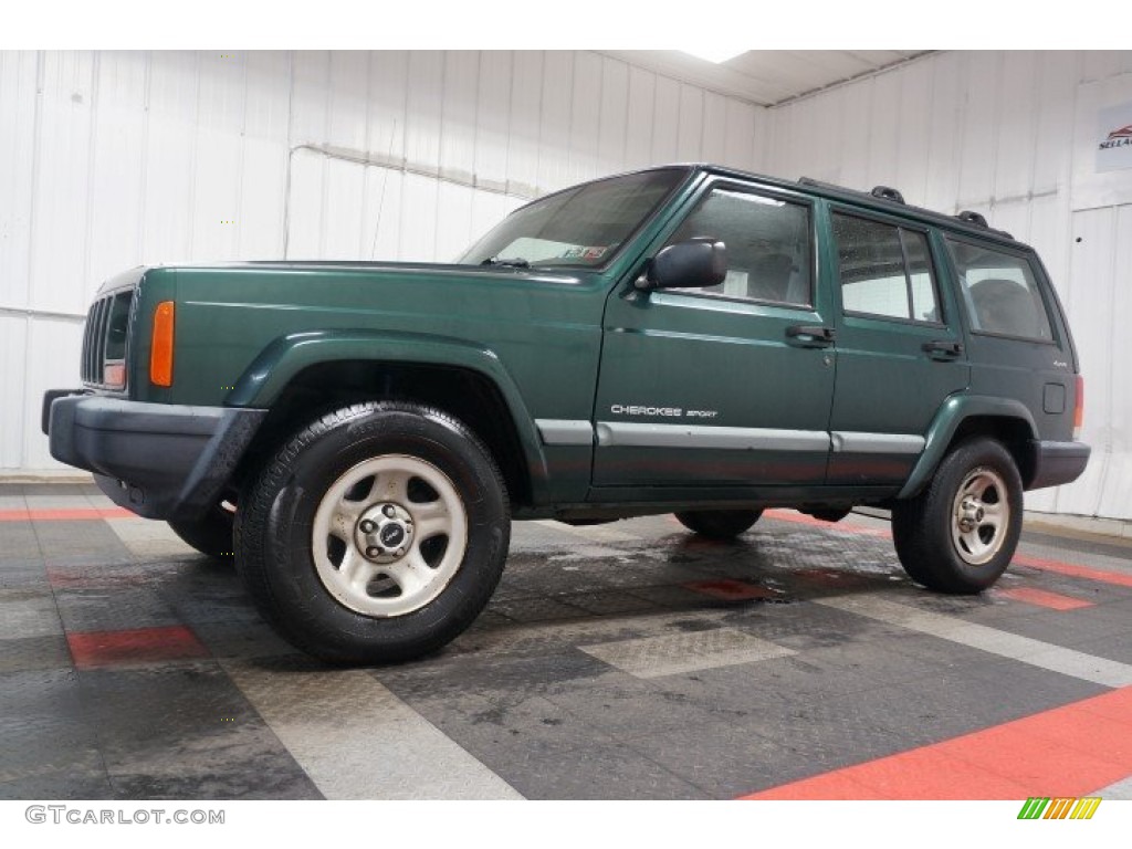 Forest Green Pearlcoat 2001 Jeep Cherokee Sport 4x4 Exterior Photo #108277196