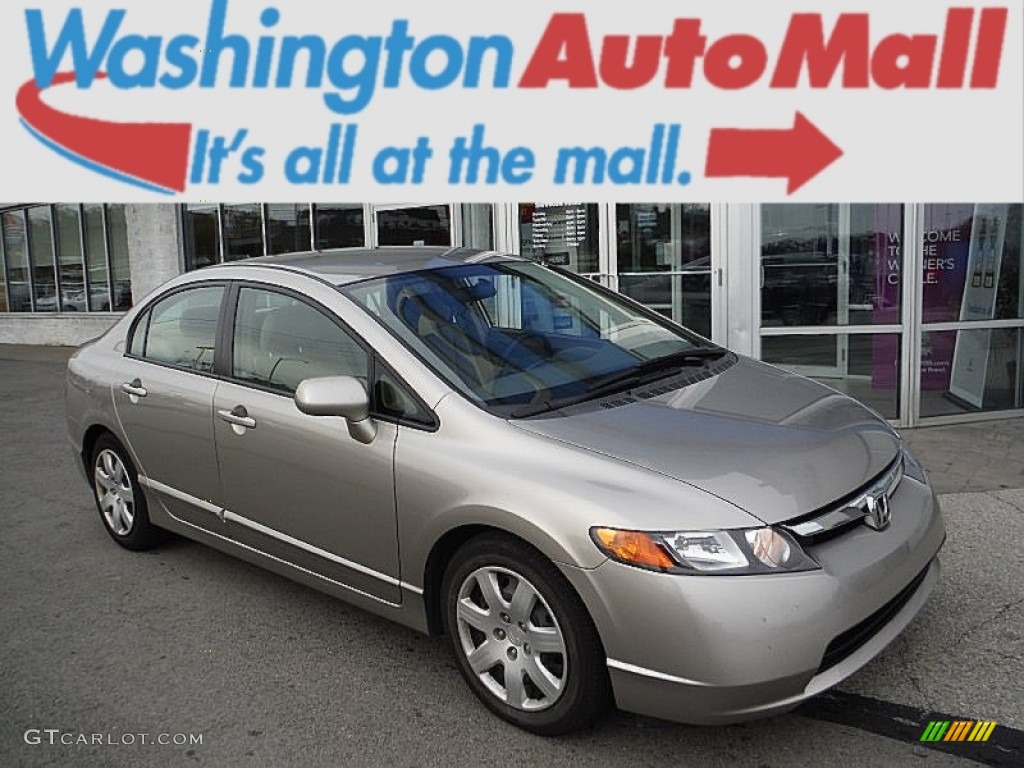 2006 Civic LX Sedan - Shoreline Mist Metallic / Ivory photo #1