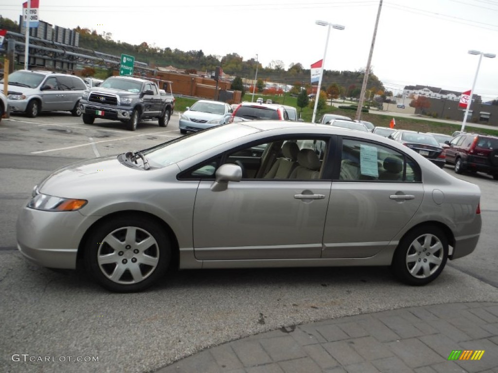 2006 Civic LX Sedan - Shoreline Mist Metallic / Ivory photo #5