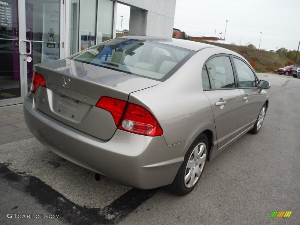 2006 Civic LX Sedan - Shoreline Mist Metallic / Ivory photo #9
