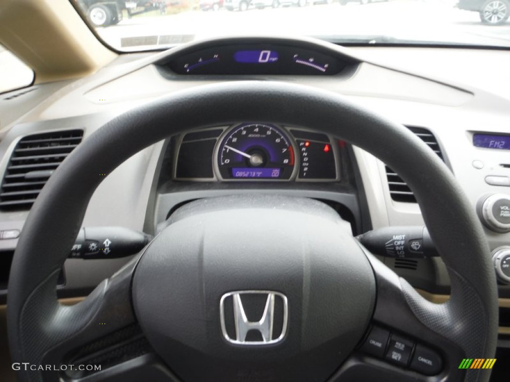 2006 Civic LX Sedan - Shoreline Mist Metallic / Ivory photo #16