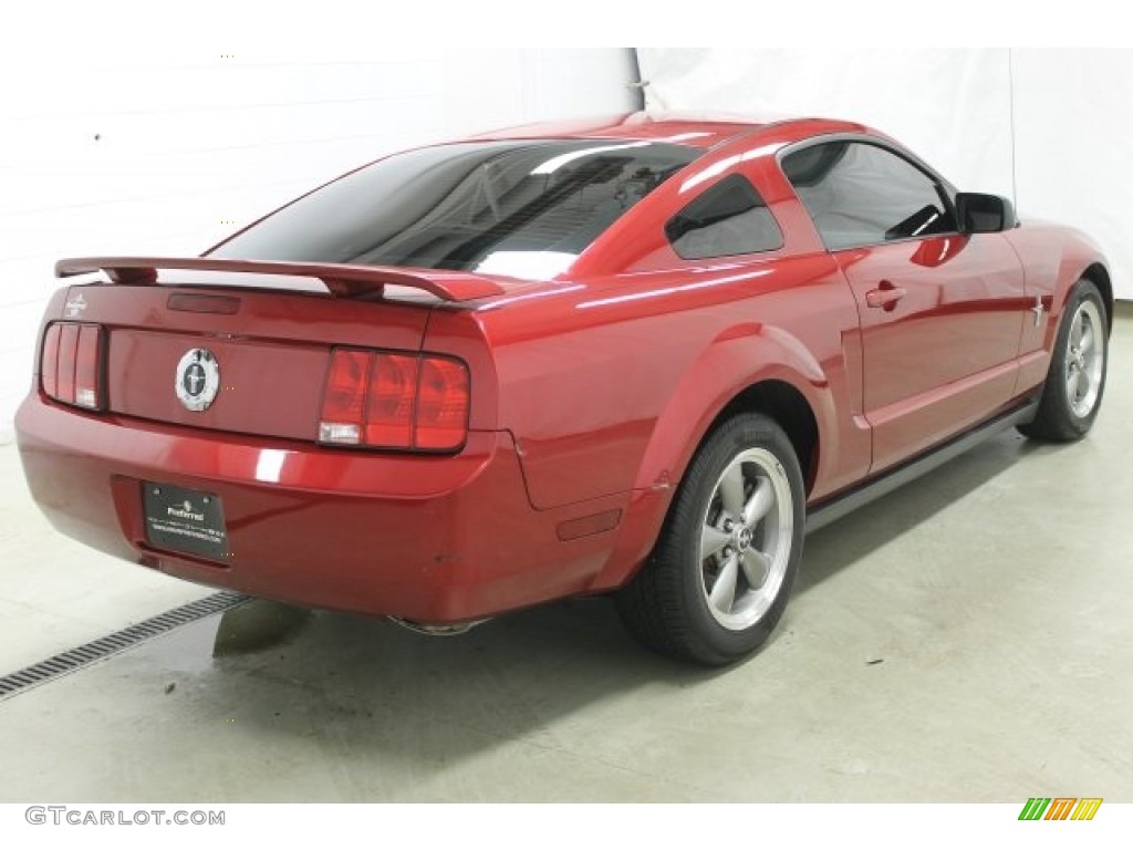 2006 Mustang V6 Premium Coupe - Redfire Metallic / Light Parchment photo #6
