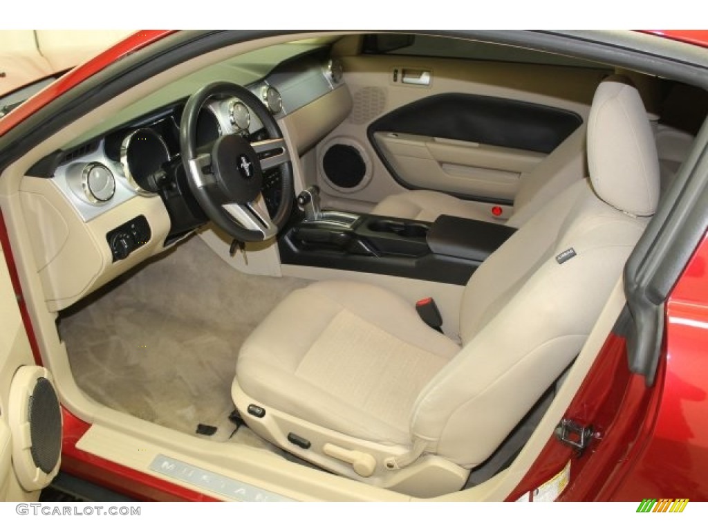 2006 Mustang V6 Premium Coupe - Redfire Metallic / Light Parchment photo #16