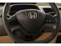 Ivory 2008 Honda Civic LX Sedan Steering Wheel