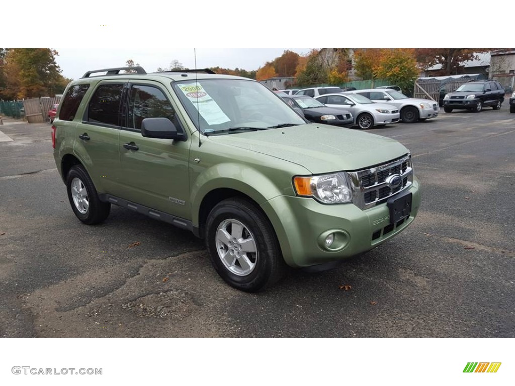 2008 Escape XLT V6 4WD - Kiwi Green Metallic / Camel photo #8