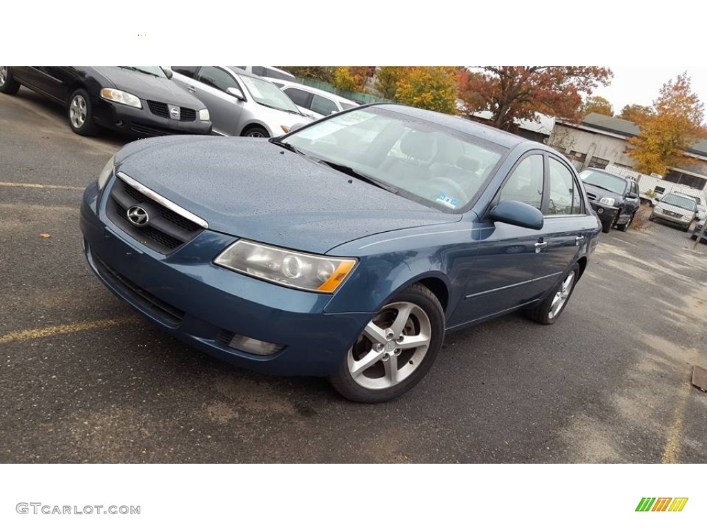 2006 Sonata LX V6 - Aquamarine Pearl / Beige photo #1