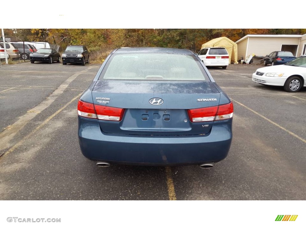 2006 Sonata LX V6 - Aquamarine Pearl / Beige photo #4