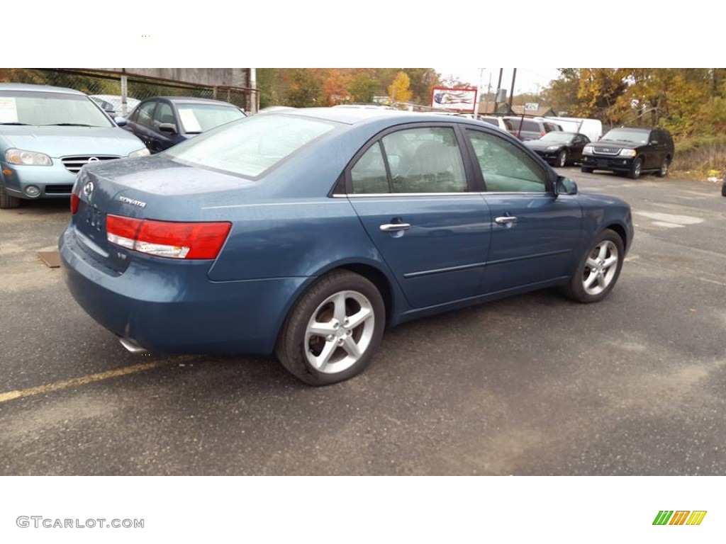 2006 Sonata LX V6 - Aquamarine Pearl / Beige photo #5