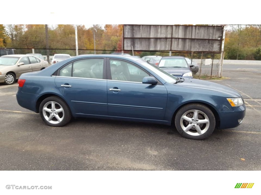 2006 Sonata LX V6 - Aquamarine Pearl / Beige photo #6