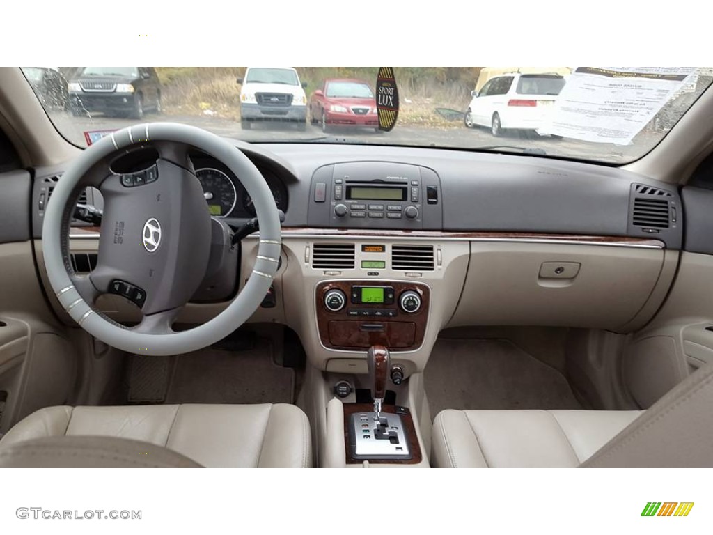 2006 Sonata LX V6 - Aquamarine Pearl / Beige photo #9