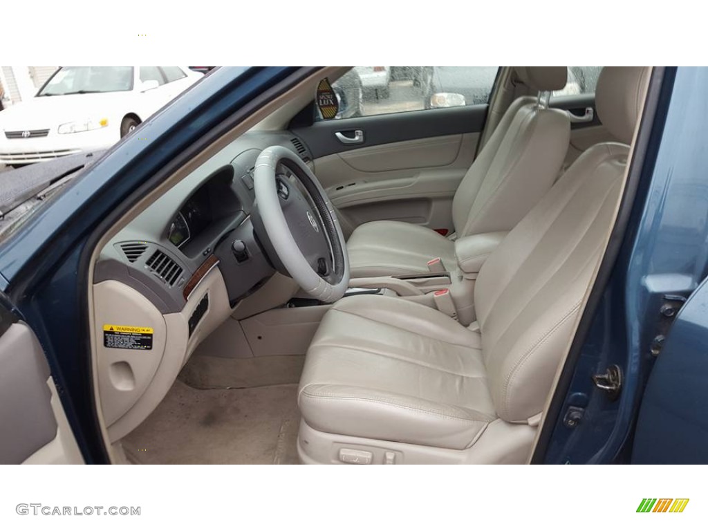 2006 Sonata LX V6 - Aquamarine Pearl / Beige photo #11