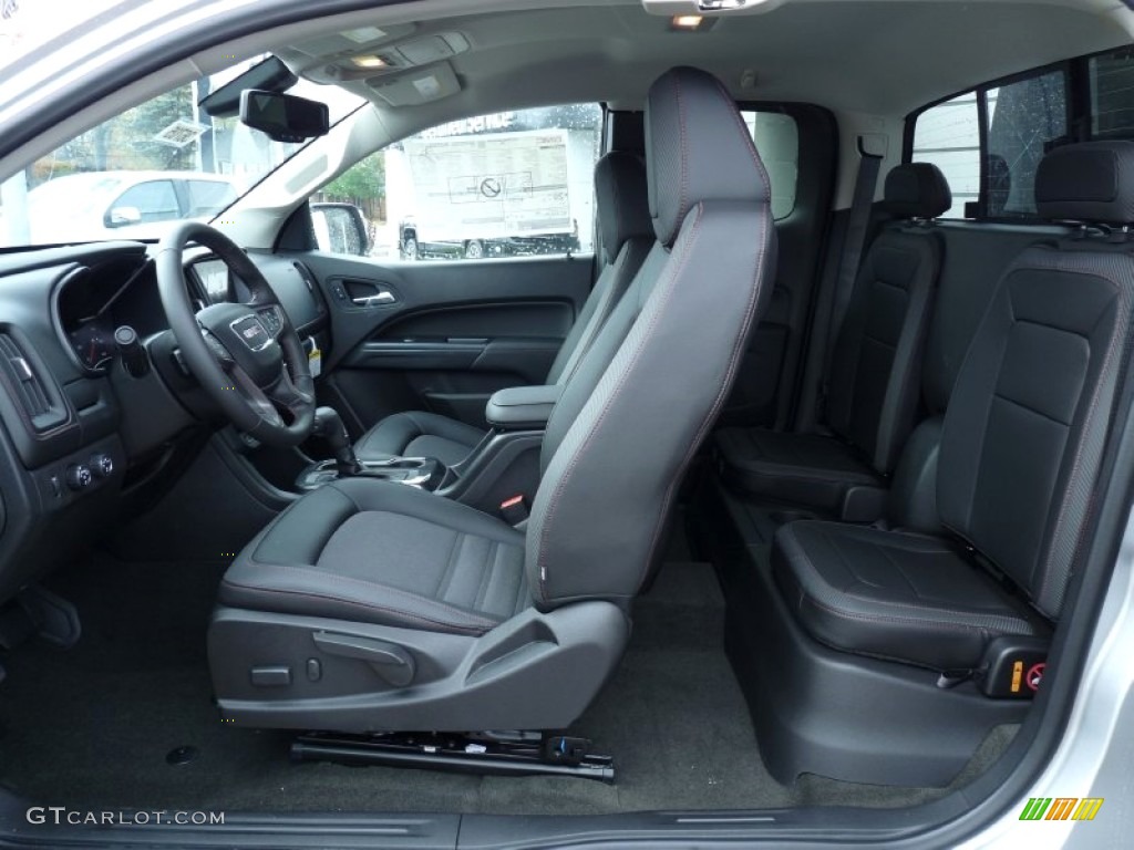 Jet Black Interior 2016 GMC Canyon SLE Extended Cab 4x4 Photo #108283253