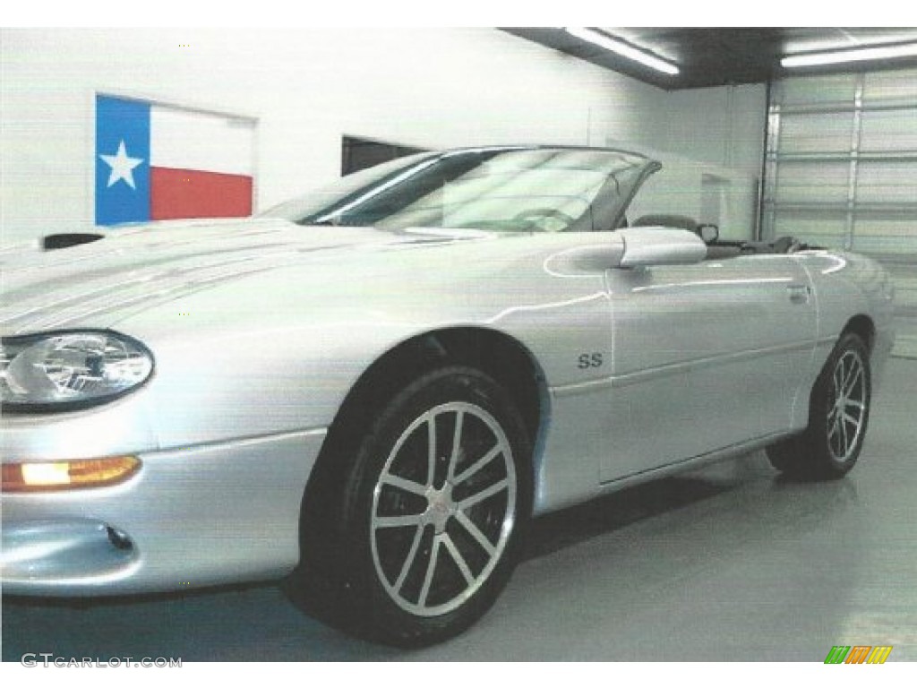 2002 Camaro Z28 SS Convertible - Sebring Silver Metallic / Ebony Black photo #3