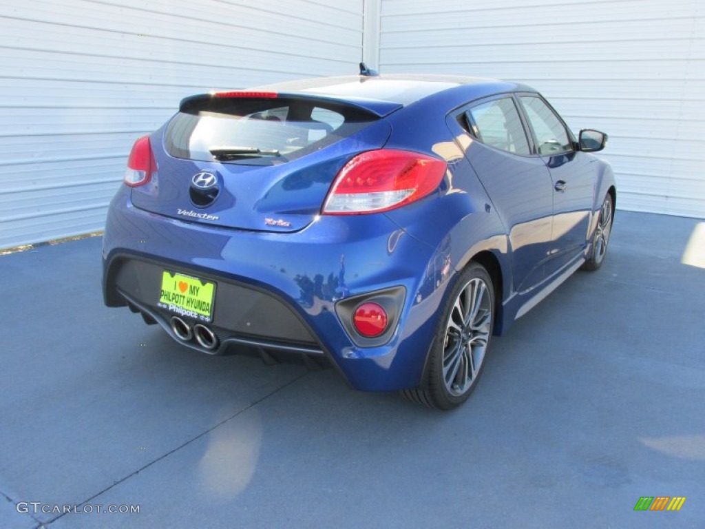 2016 Veloster Turbo - Pacific Blue / Black photo #4