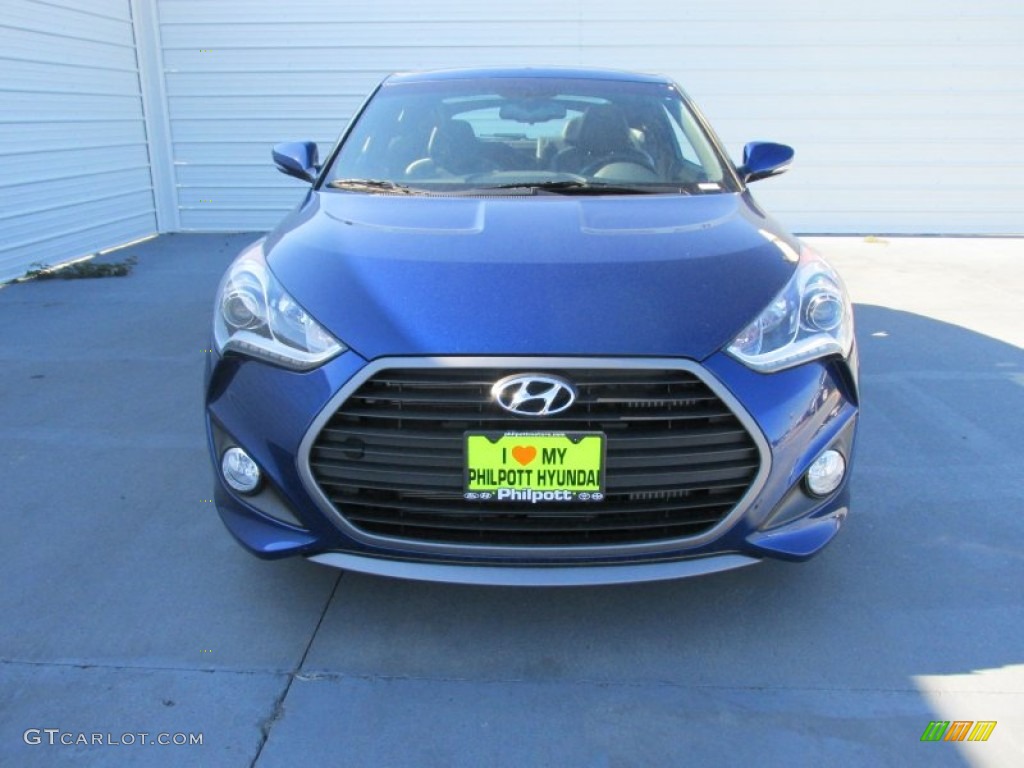 2016 Veloster Turbo - Pacific Blue / Black photo #8
